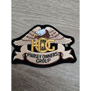 Harley Davidson HOG Harley Owners Group Eagle Logo Embroidered SewOn Patch Black